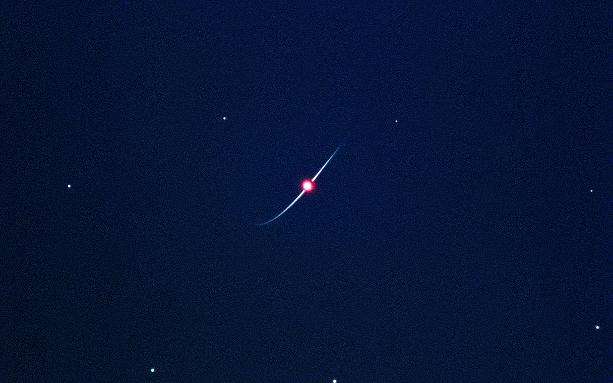 Antares brand mark: one red star with seven smaller stars around it